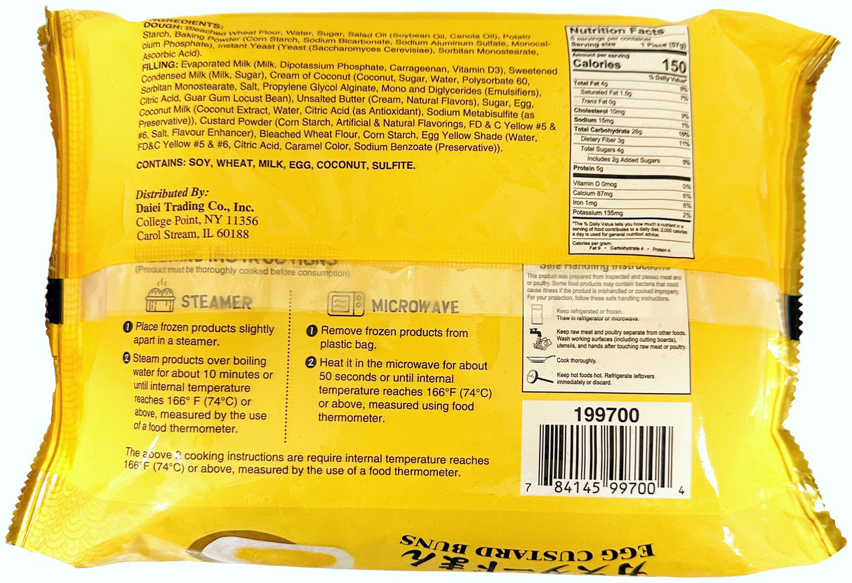 NIPPON GOURMET FROZEN EGG CUSTARD BUNS 6PK