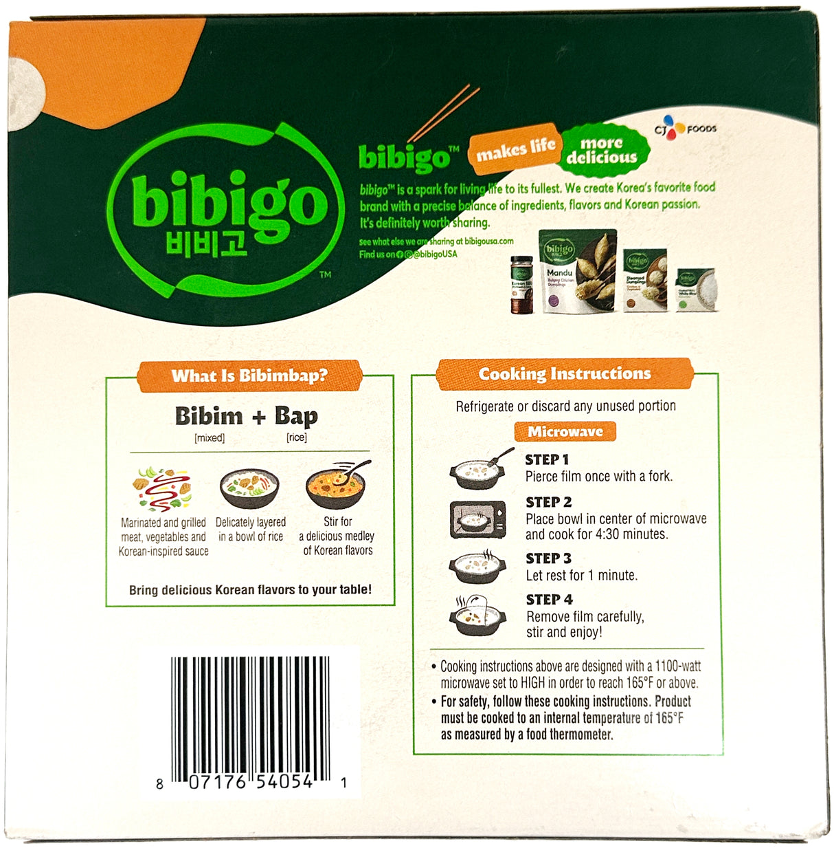 BIBIGO FROZEN MEAL: CHICKEN BIBIMBAP (10oz)
