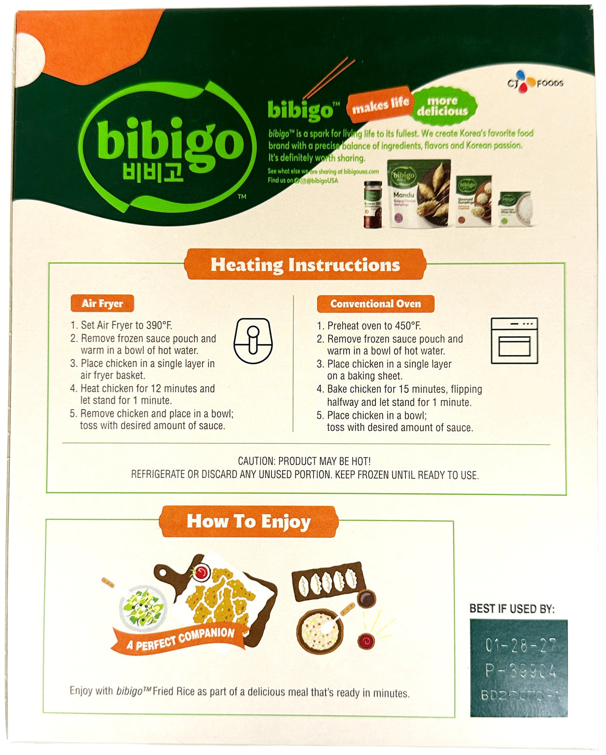 BIBIGO FROZEN KOREAN STYLE CRUNCHY CHICKEN (18oz)
