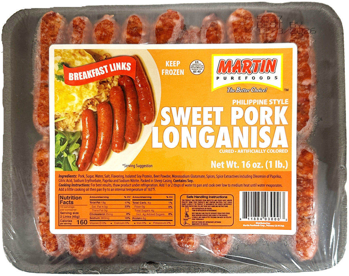 MARTIN SWEET PORK LONGANISA (16oz)