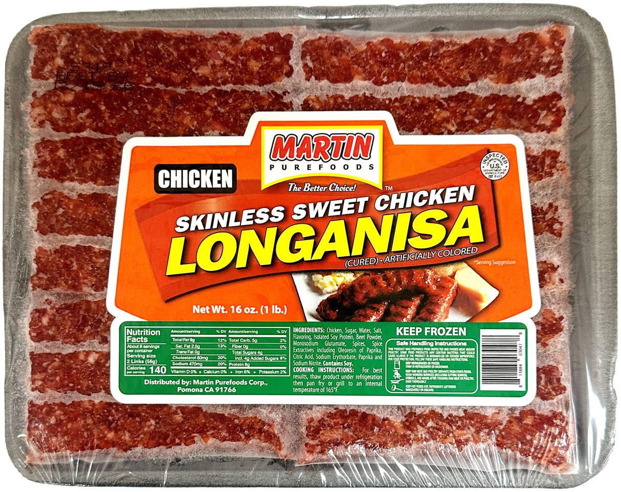 MARTIN SKINLESS SWEET CHICKEN LONGANISA (16oz)