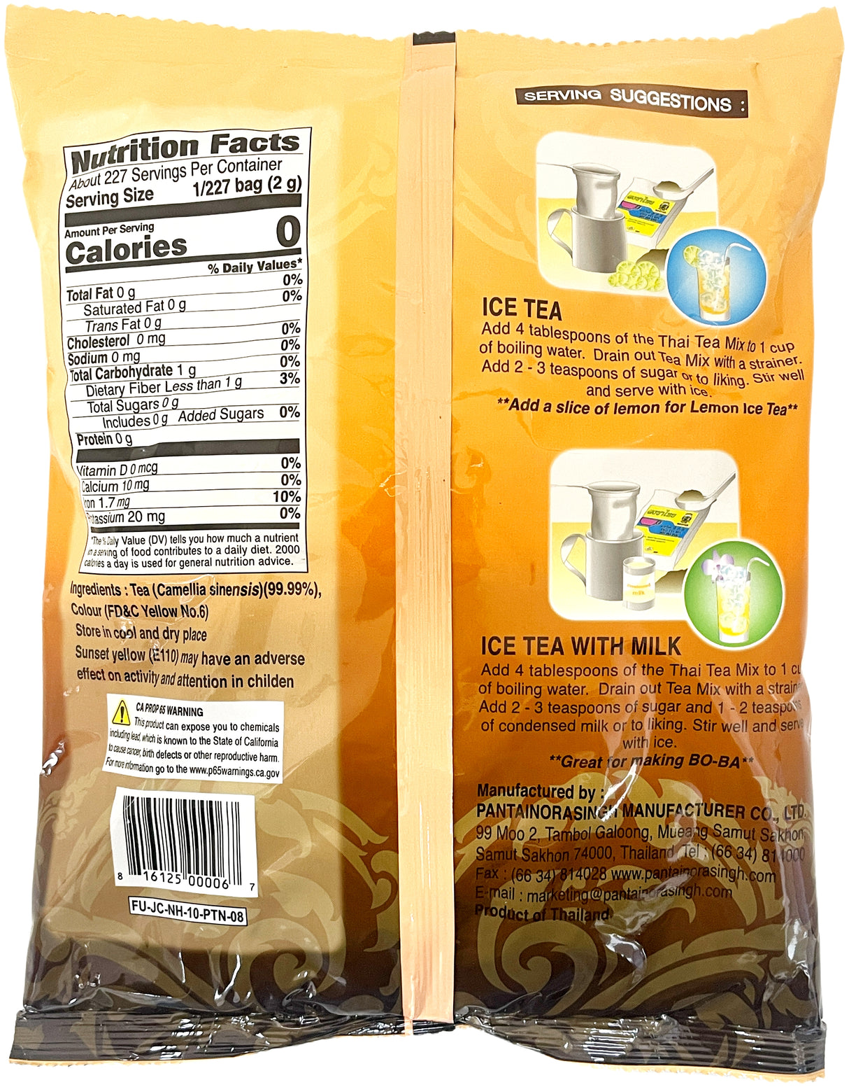 PANTAI THAI TEA MIX (16oz)