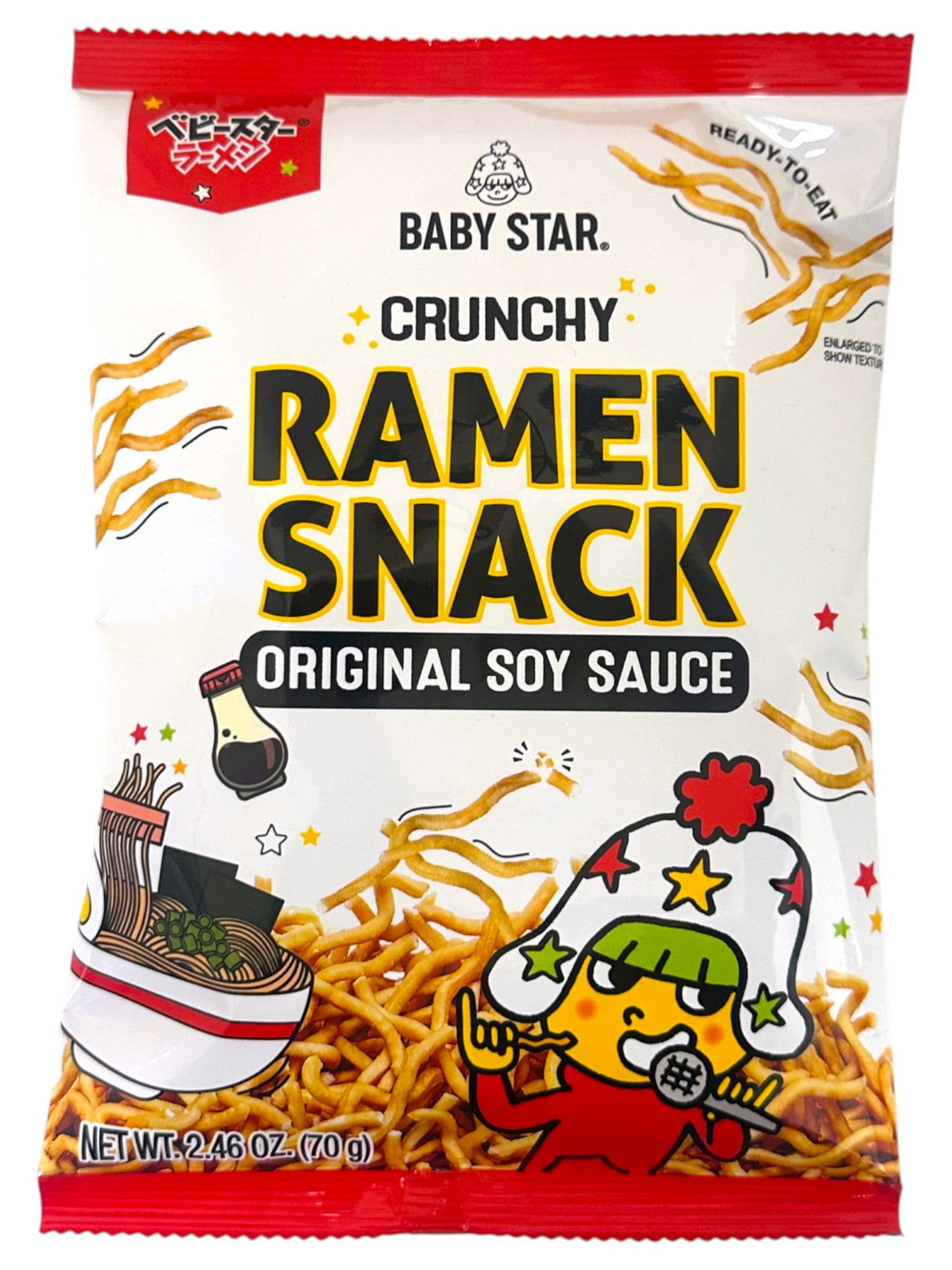 BABY STAR CRUNCHY RAMEN SNACK NOODLES - ORIGINAL SOY SAUCE (2.46oz)
