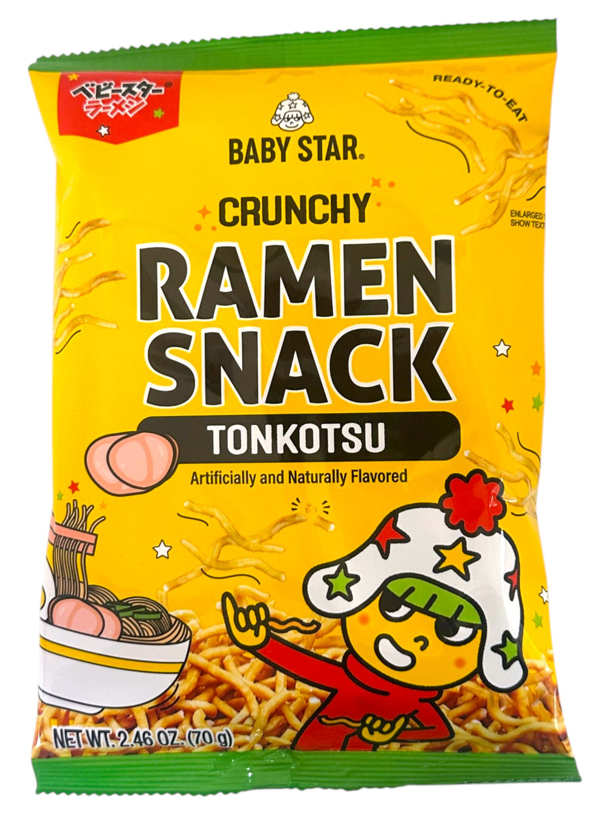 BABY STAR CRUNCHY RAMEN SNACK NOODLES - TONKOTSU (2.46oz)