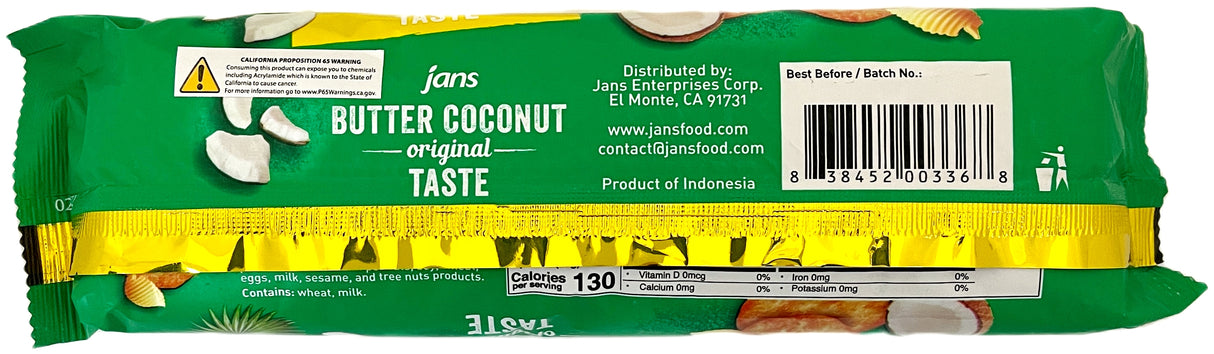 JANS BUTTER COCONUT COOKIES (6.7oz)