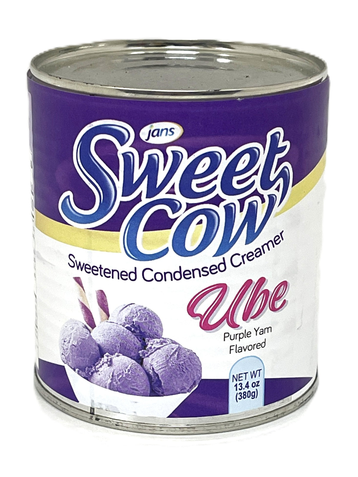 JANS SWEET COW SWEETENED CONDENSED CREAMER - UBE (13.4oz)