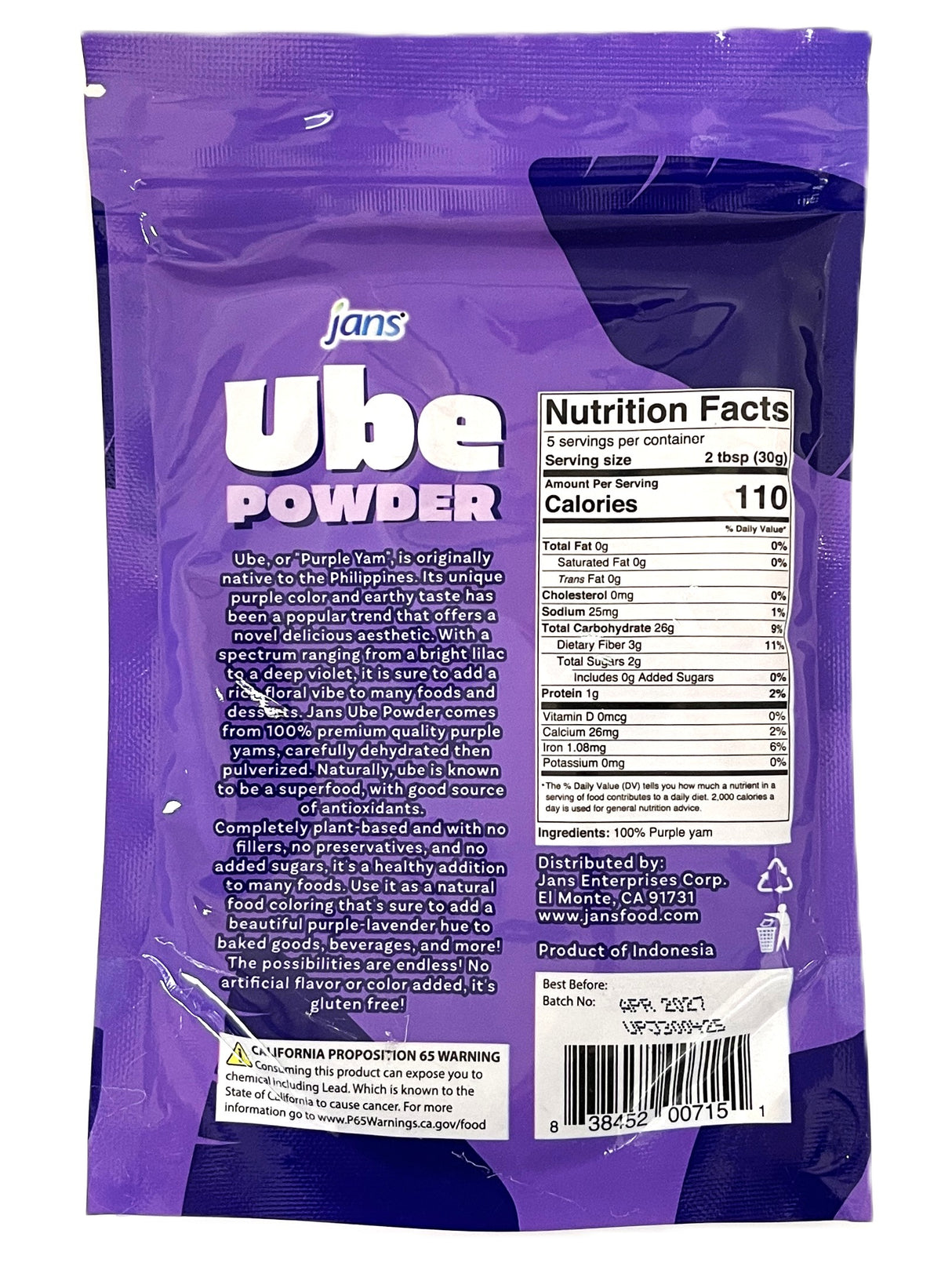 JANS UBE POWDER (5oz)