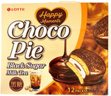 LOTTE CHOCO PIE 12PK - BLACK SUGAR MILK TEA