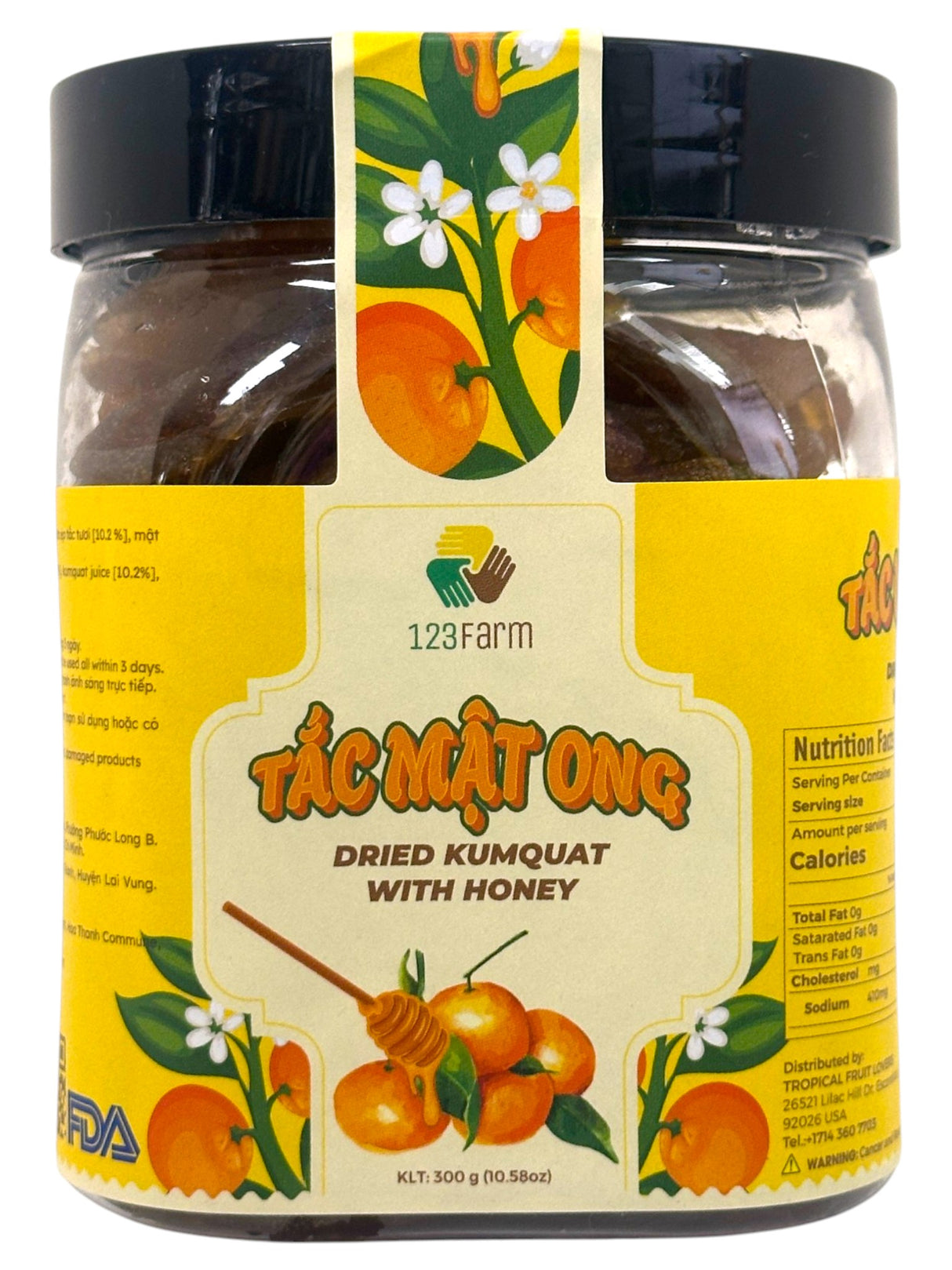 123FARM DRIED KUMQUAT WITH HONEY (10.58oz)