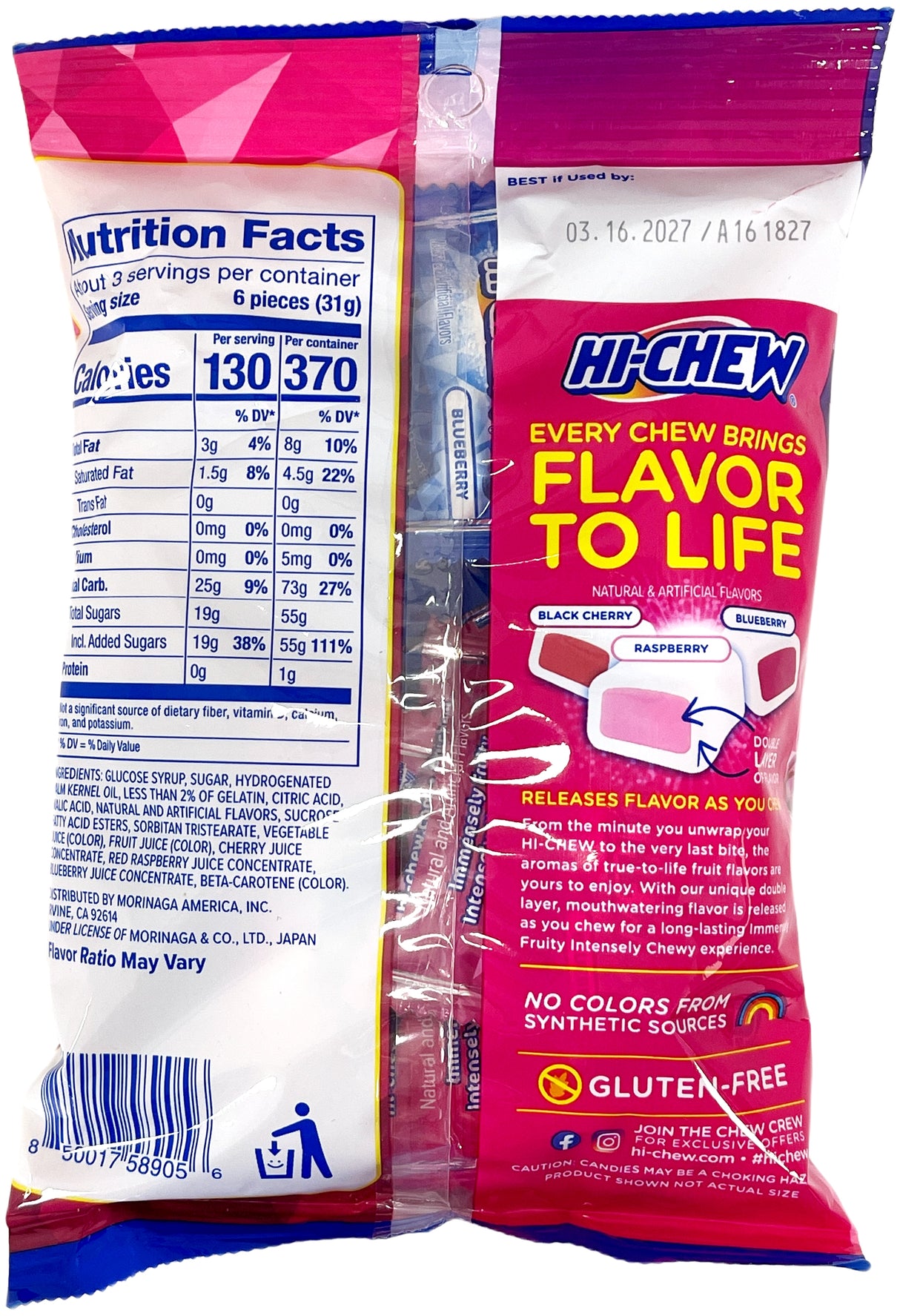 HI-CHEW ARTIFICIAL FRUIT CHEWS - BERRY MIX (3.17oz)