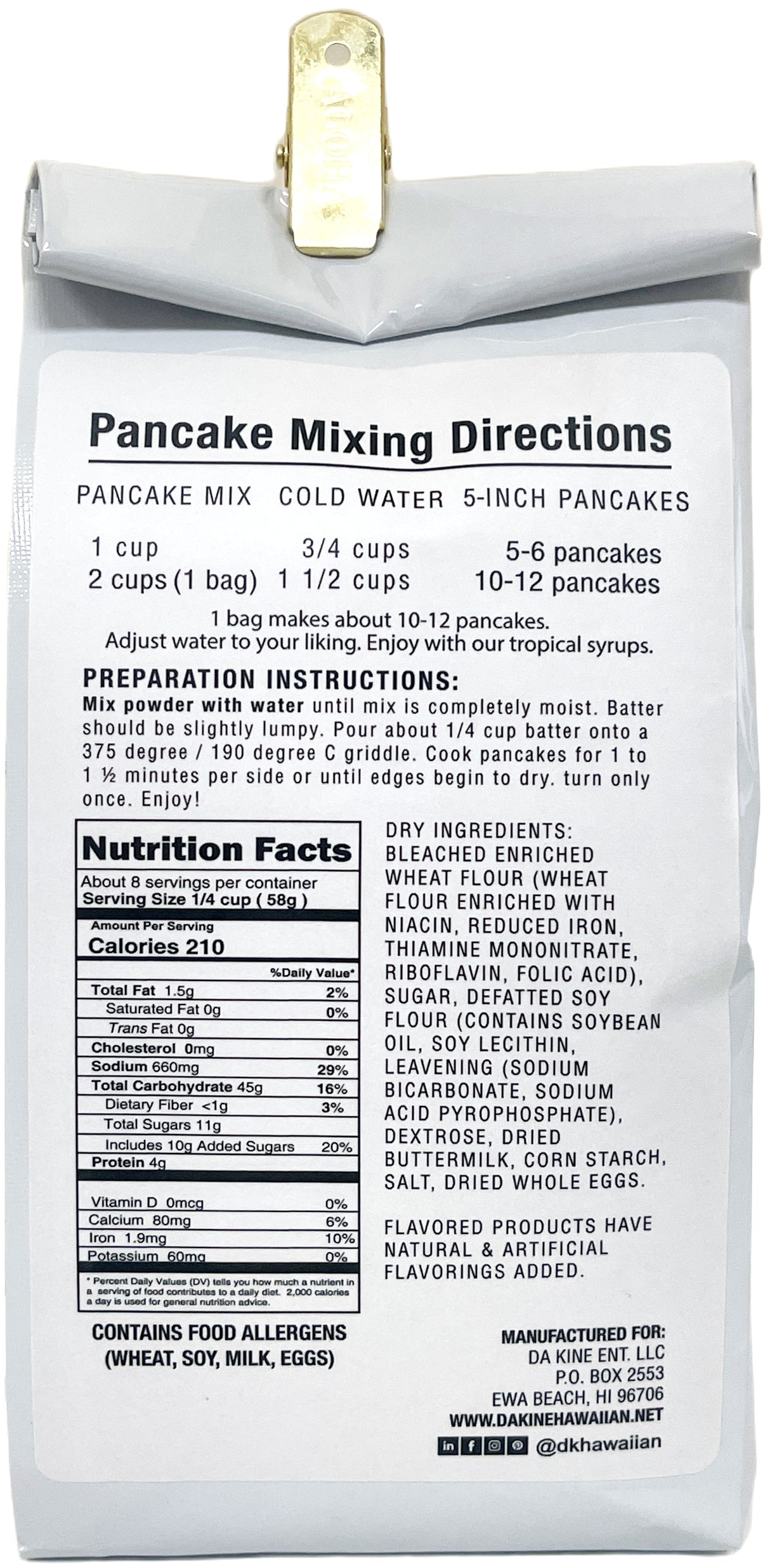 DA KINE PANCAKE MIX - MATCHA (8oz)
