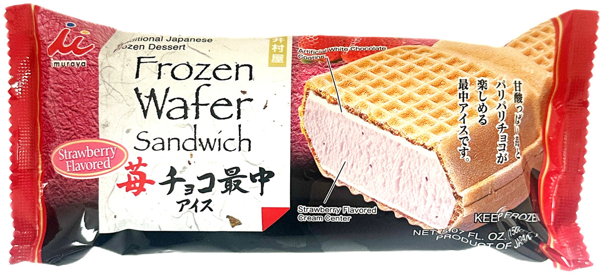 IMURAYA FROZEN WAFER SANDWICH - STRAWBERRY (5.07oz)