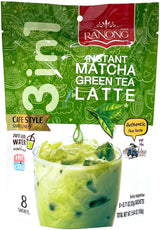 RANONG 3-IN-1 MATCHA GREEN TEA LATTE MIX 8PK - SWEETENED