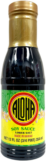 ALOHA SOY SAUCE - LOW SALT (12oz)