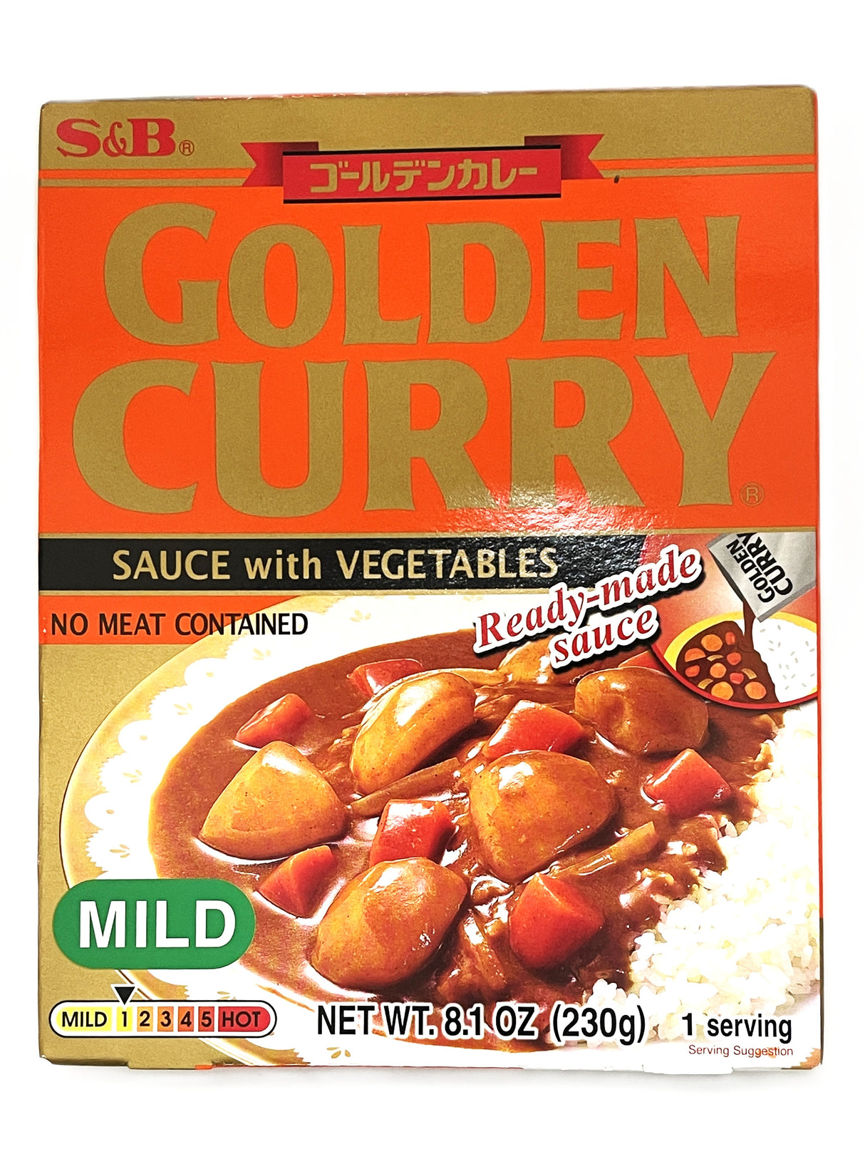 S&B GOLDEN CURRY SAUCE WITH VEGETABLES - MILD (8.1oz)