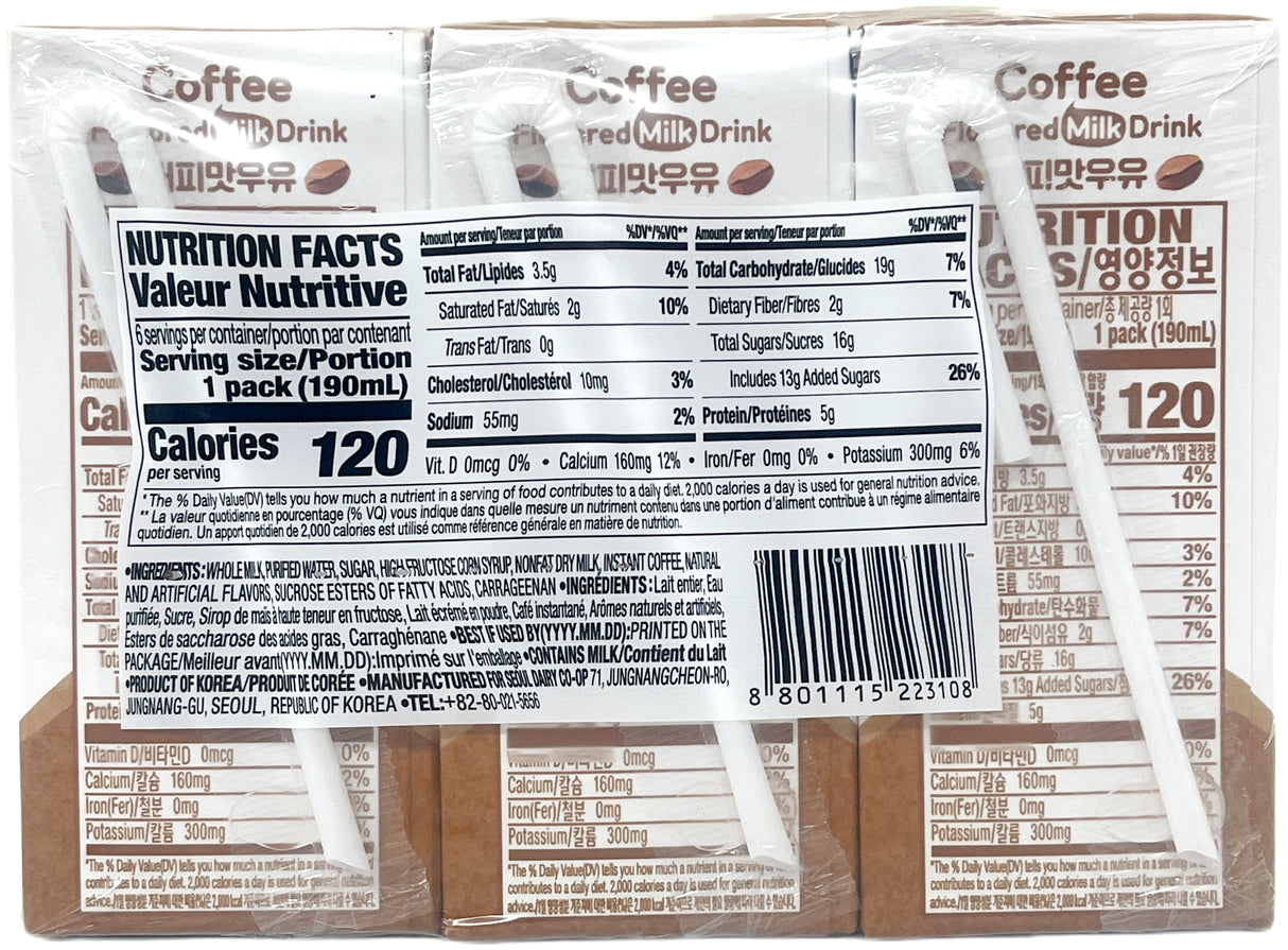 SEOUL MILK DRINK 6PK - COFFEE