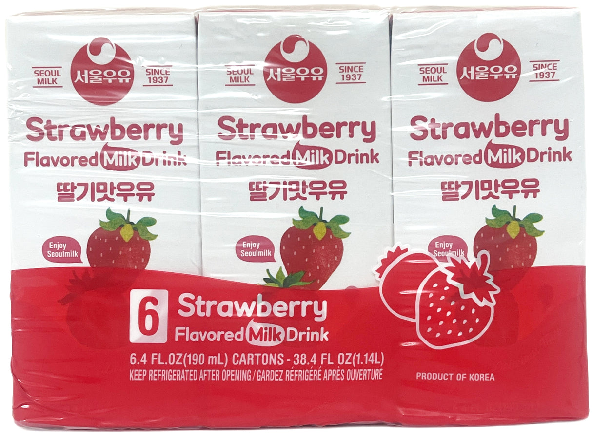 SEOUL MILK DRINK 6PK - STRAWBERRY