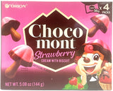 ORION CHOCOMONT BISCUIT 4PK - STRAWBERRY