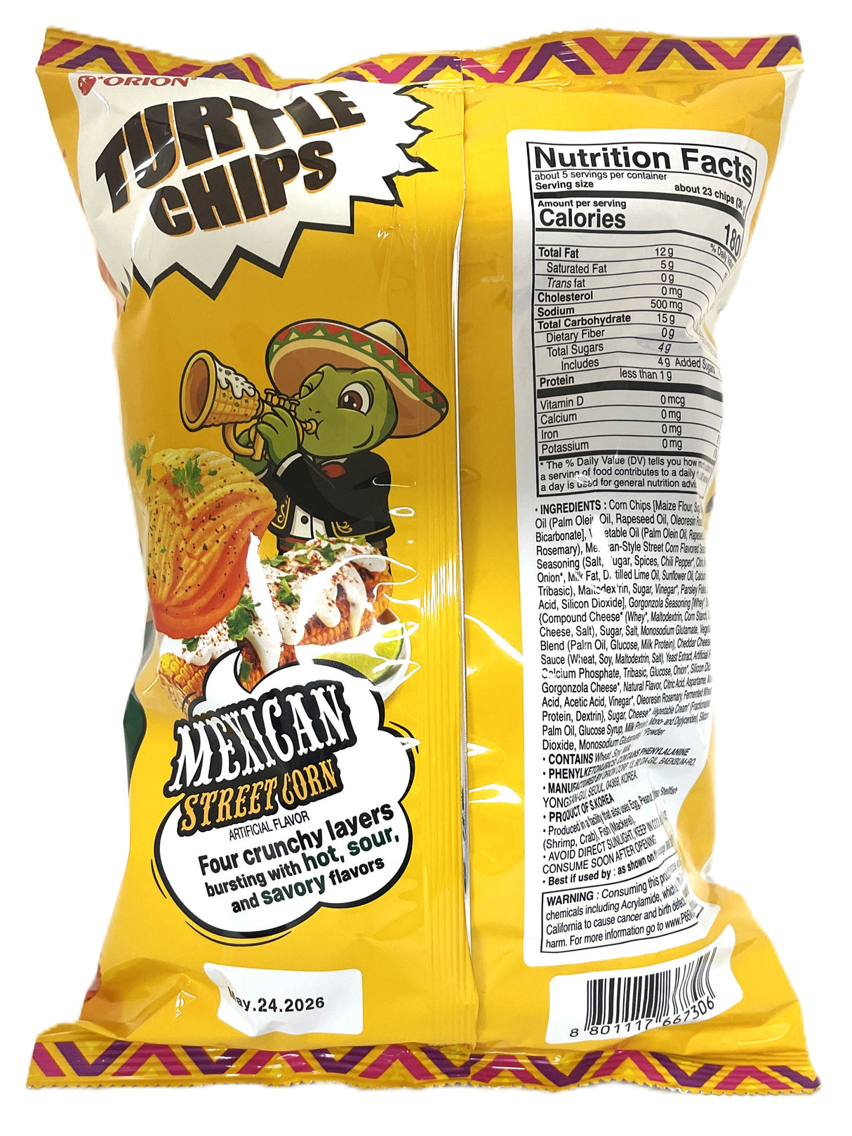 ORION TURTLE CHIPS - MEXICAN STREET CORN (5.64oz)