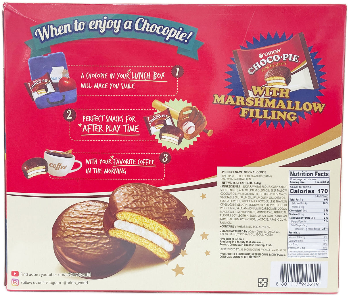 ORION CHOCO PIE 12PK - ORIGINAL