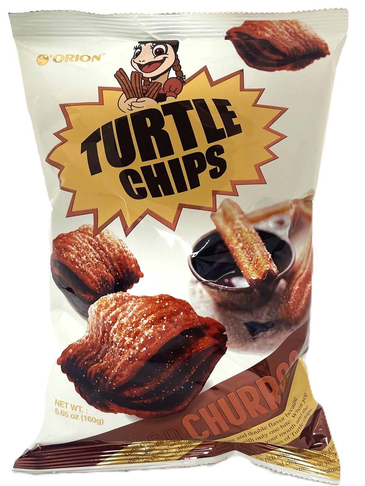 ORION TURTLE CHIPS - CHOCO CHURRO (5.65oz)