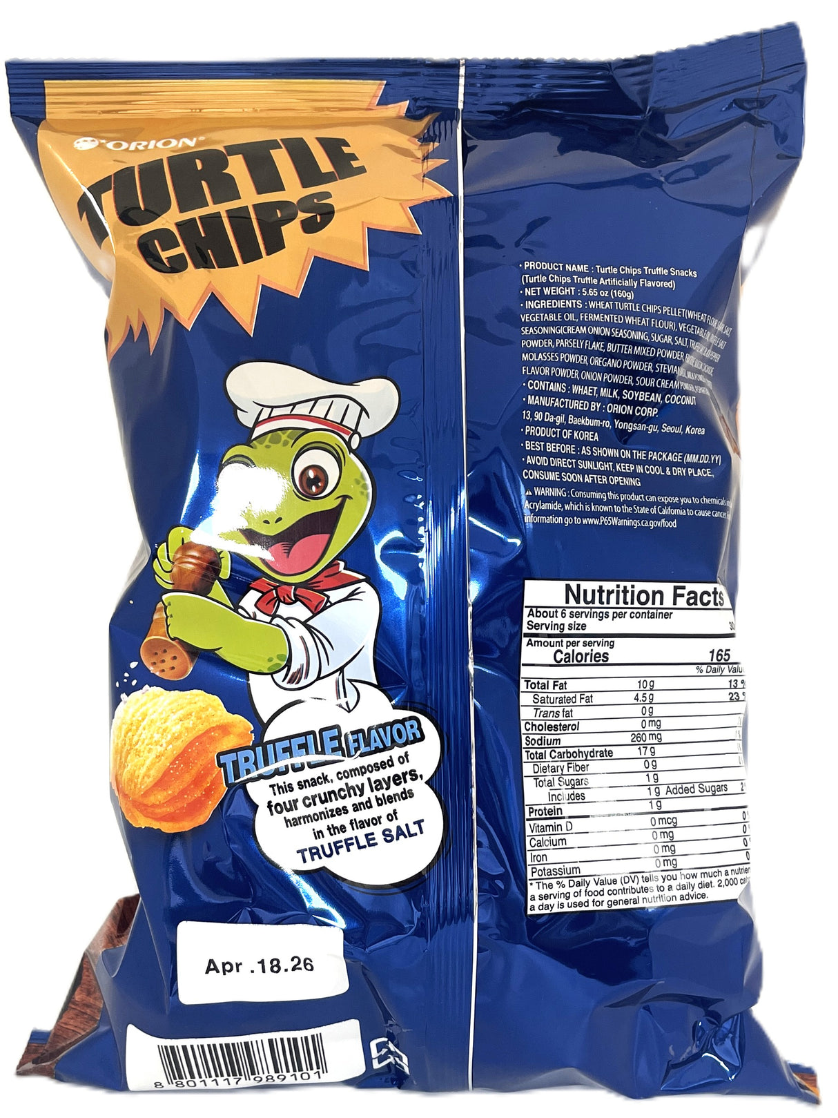 ORION TURTLE CHIPS - TRUFFLE (5.65oz)
