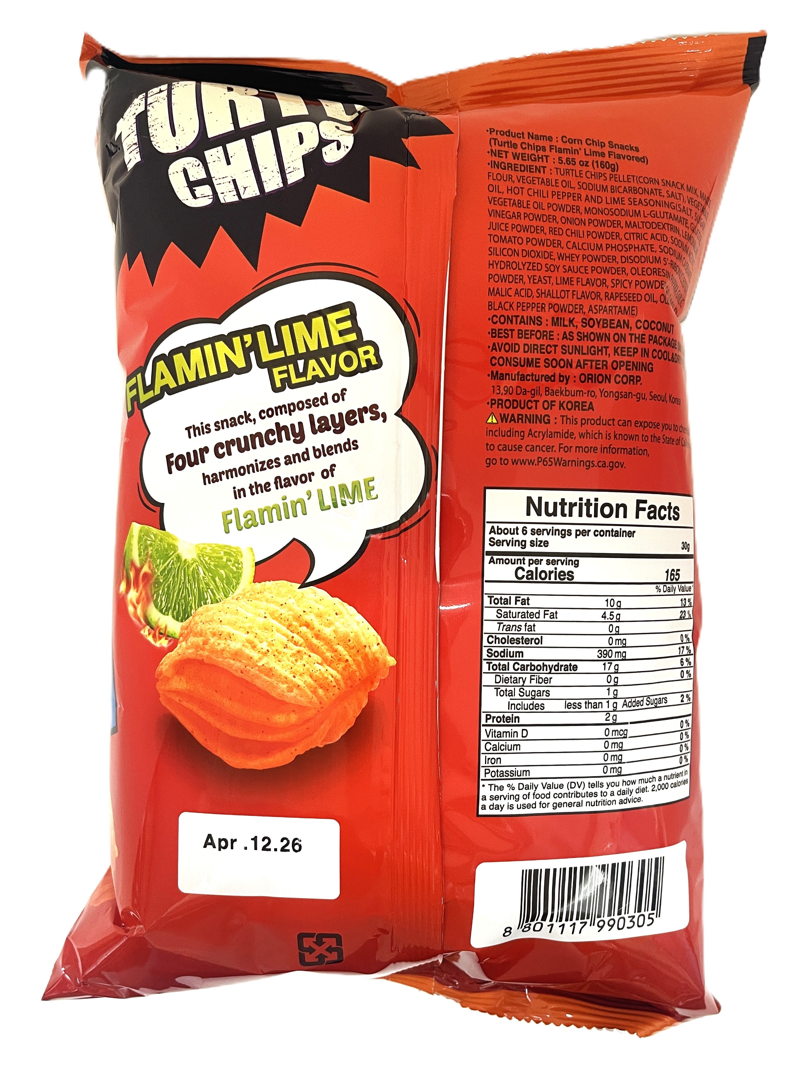 ORION TURTLE CHIPS - FLAMIN' LIME (5.64oz) – Tim's Oriental