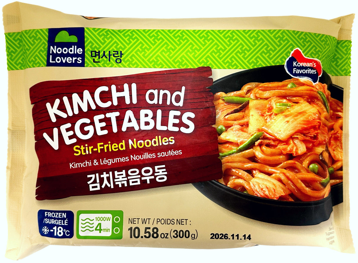 NOODLE LOVERS FROZEN KIMCHI & VEGETABLE STIR-FRIED NOODLES (10.58oz)