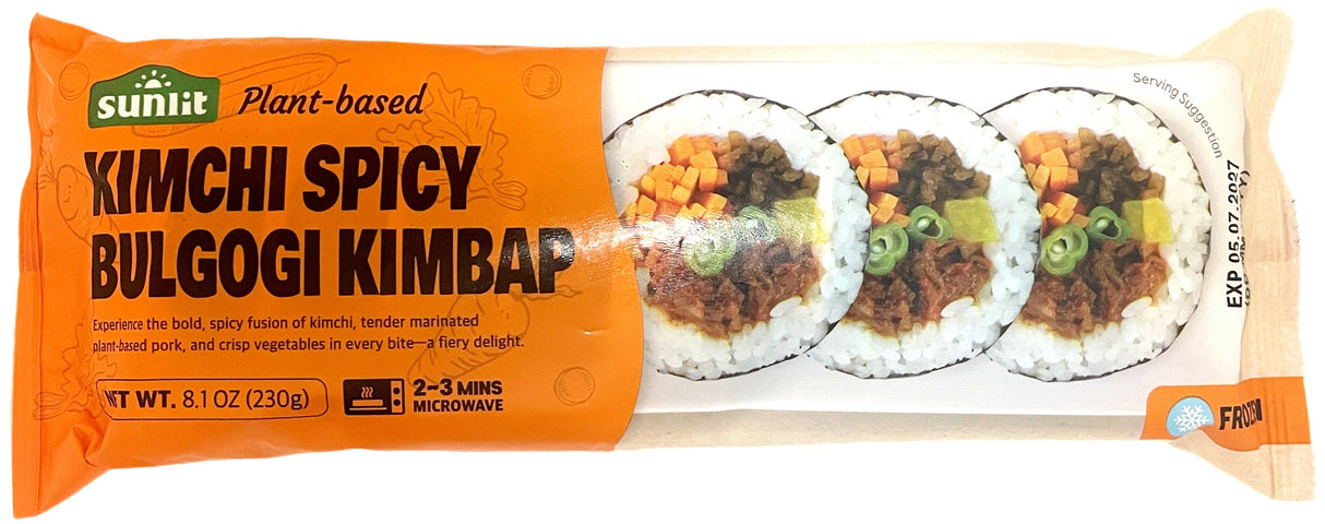 SUNLIT FROZEN PLANT-BASED KIMBAP - KIMCHI SPICY BULGOGI (8.1oz)