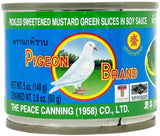 PIGEON BRAND PICKLED SWEET MUSTARD GREEN SLICES IN SOY SAUCE (5oz)
