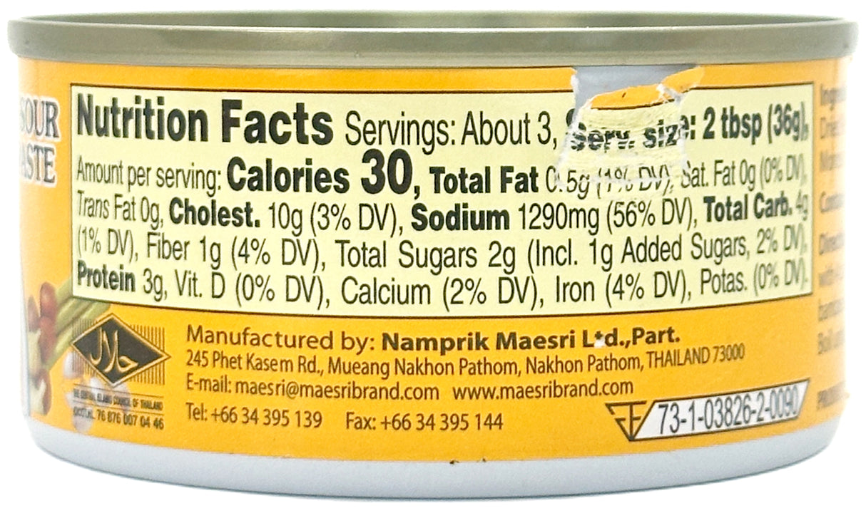 MAESRI YELLOW SOUR CURRY PASTE (4oz)