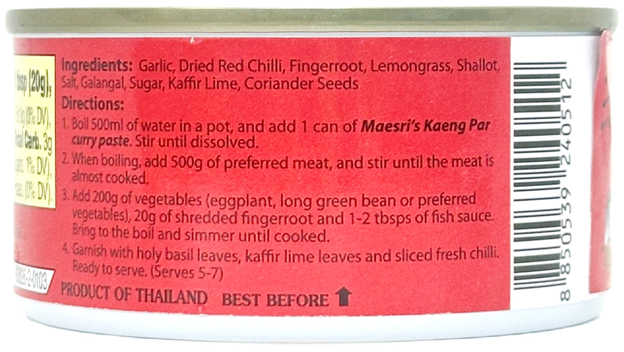 MAESRI KAENG PAR CURRY PASTE (4oz)