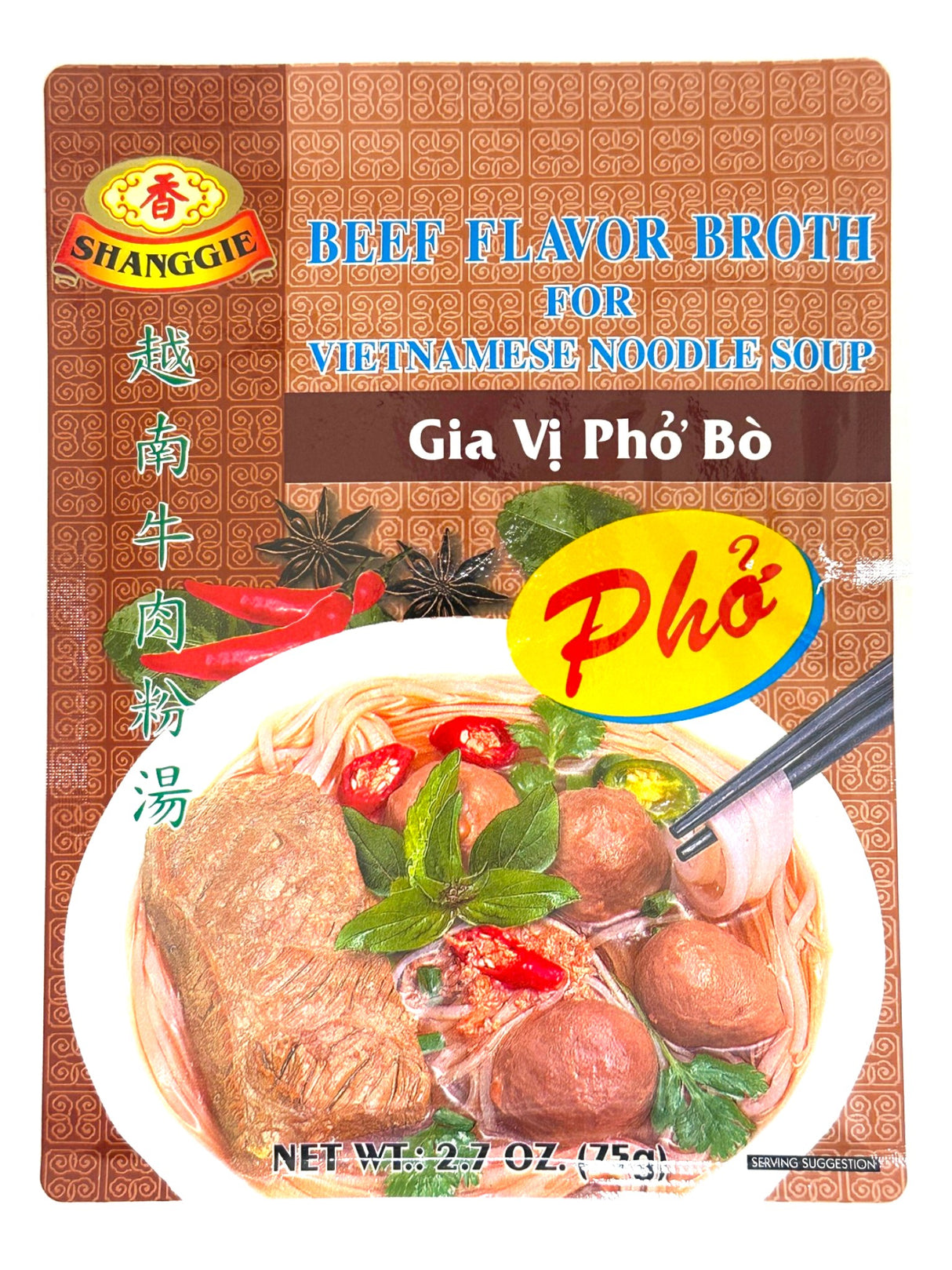 SHANGGIE BEEF PHO BROTH MIX (2.7oz)