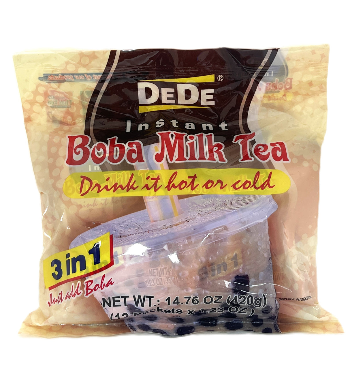 DEDE INSTANT BOBA MILK TEA 12PK