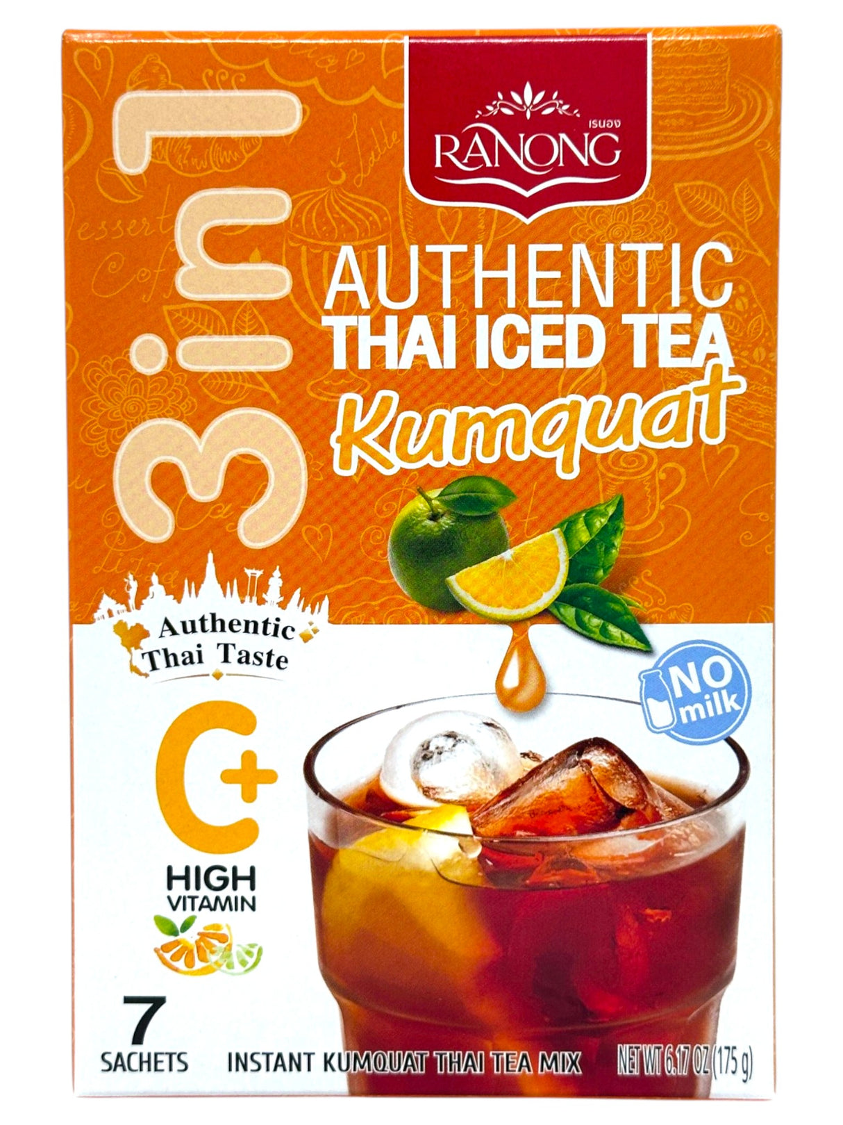 RANONG THAI ICED TEA MIX 7PK - KUMQUAT