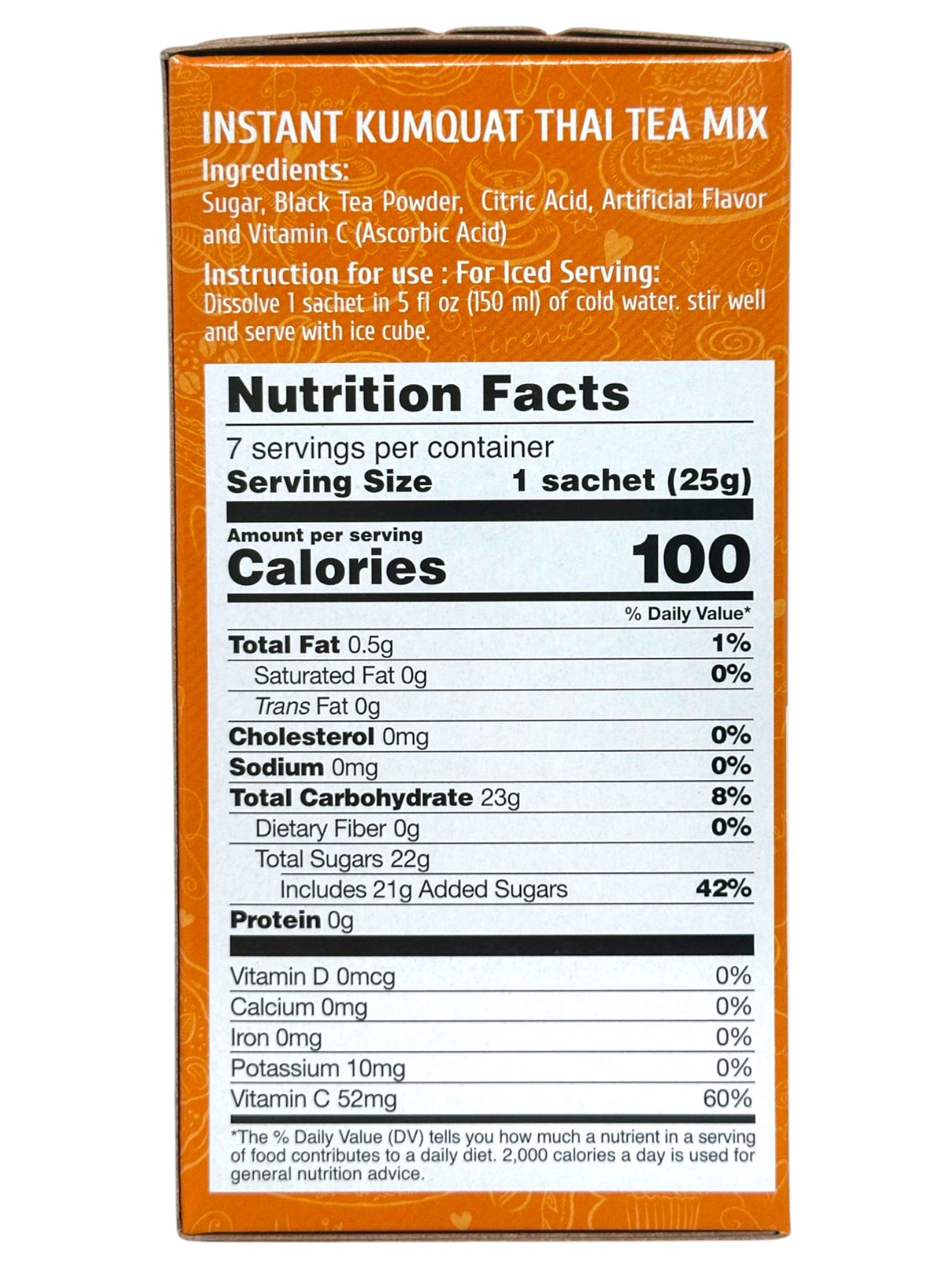 RANONG THAI ICED TEA MIX 7PK - KUMQUAT