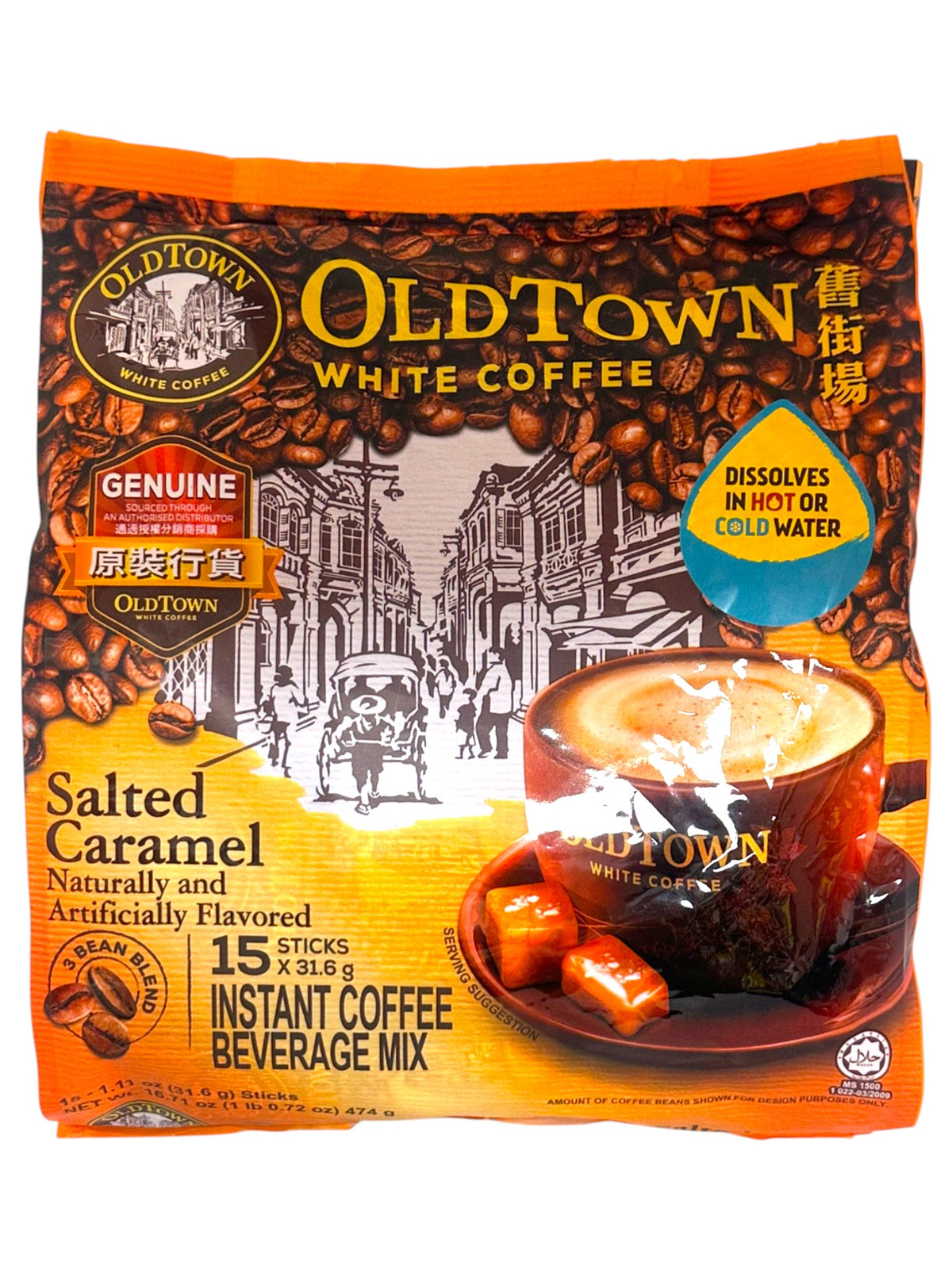 OLD TOWN INSTANT COFFEE 15PK - SALTED CARAMEL