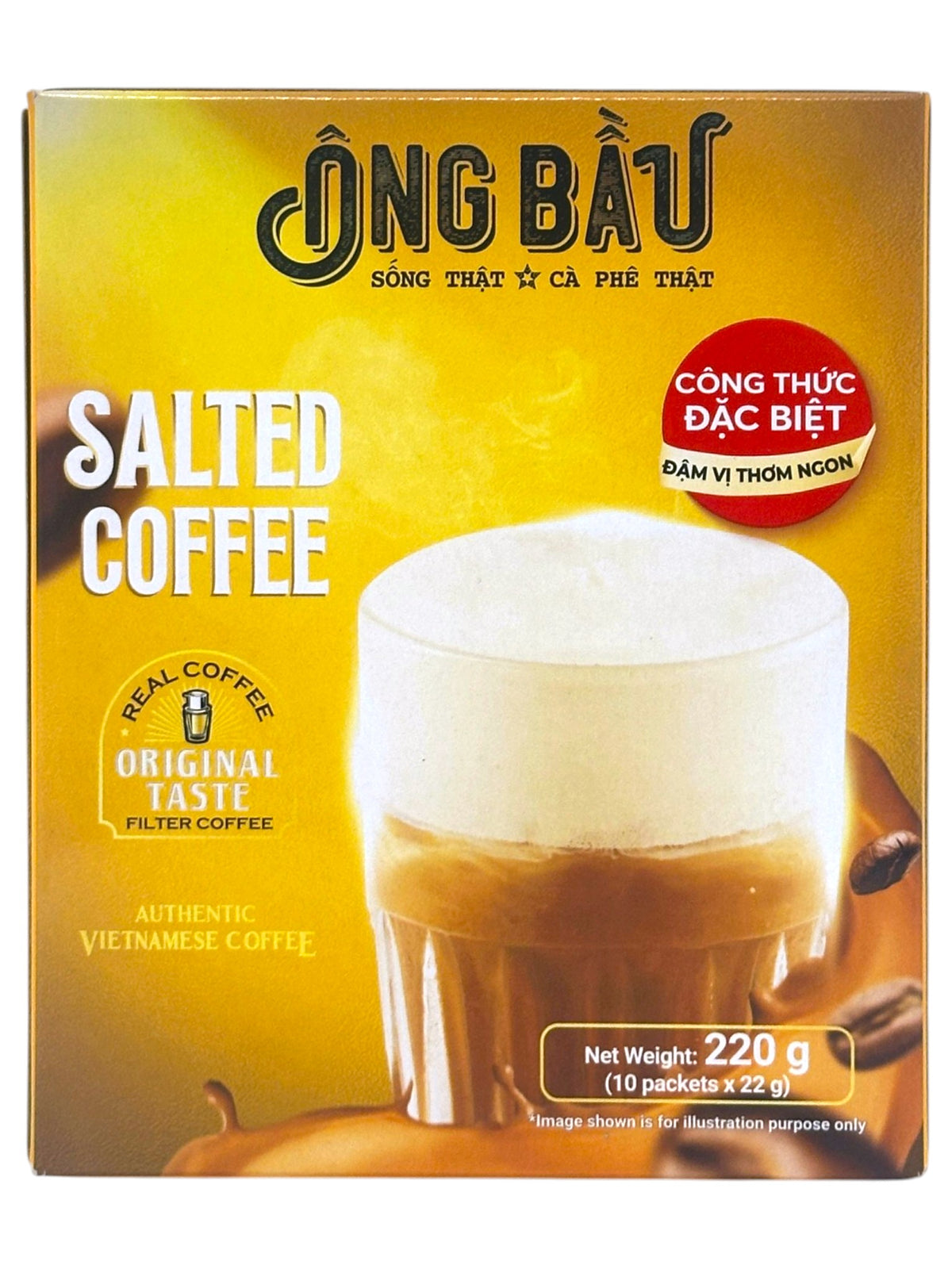 ÔNG BẦU INSTANT VIETNAMESE SALTED COFFEE 10PK