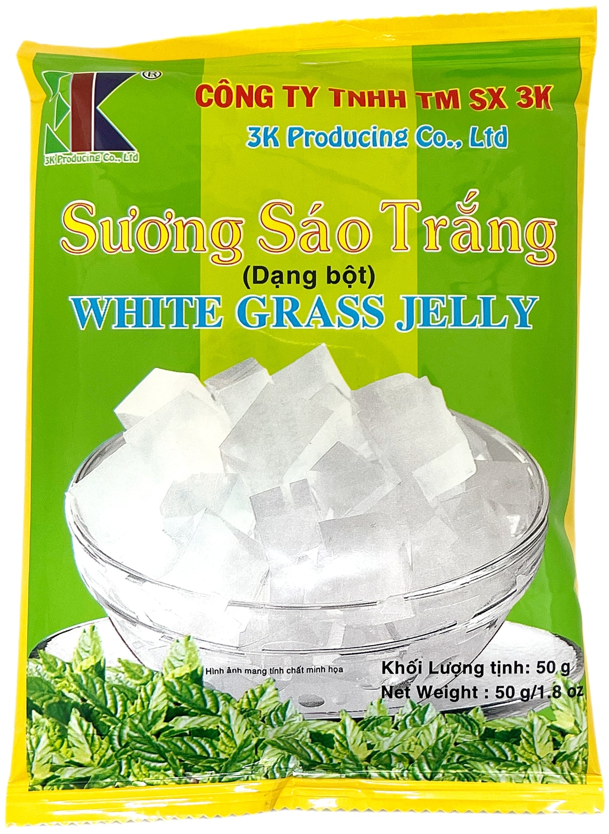 3K PRODUCING WHITE GRASS JELLY MIX (1.8oz)