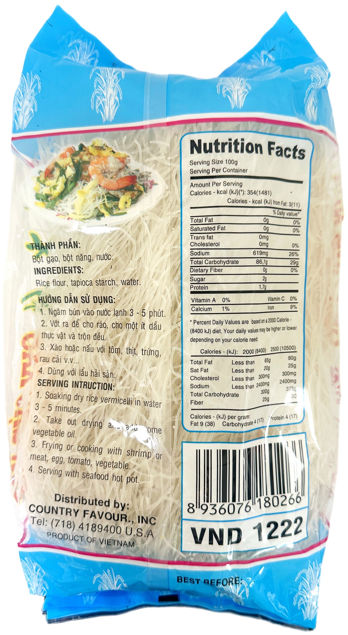BEST TASTE BÚN GẠO XÀO RICE VERMICELLI (18oz)