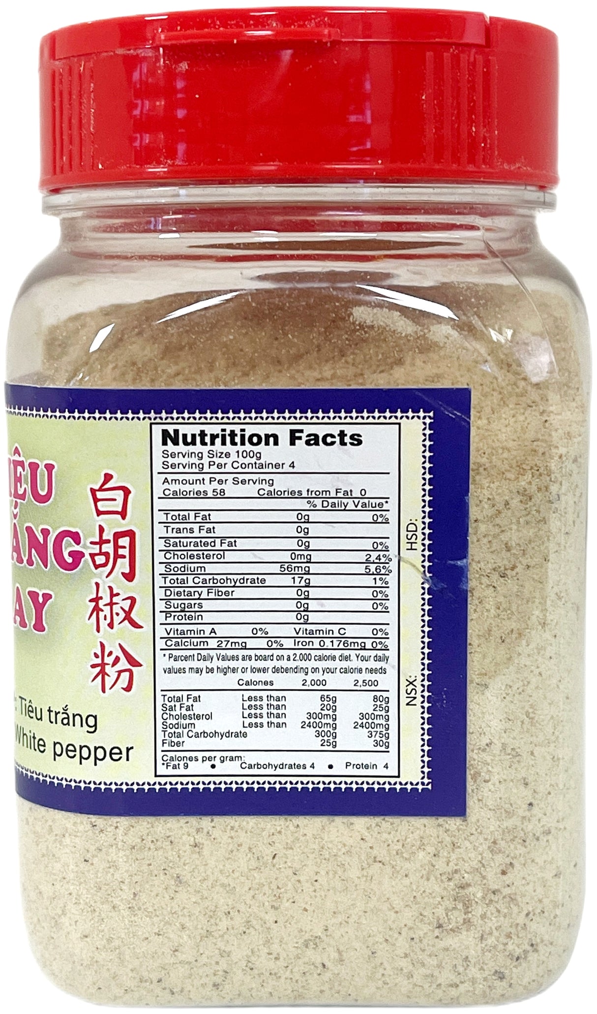 BEST TASTE WHITE PEPPER POWDER (5.2oz)