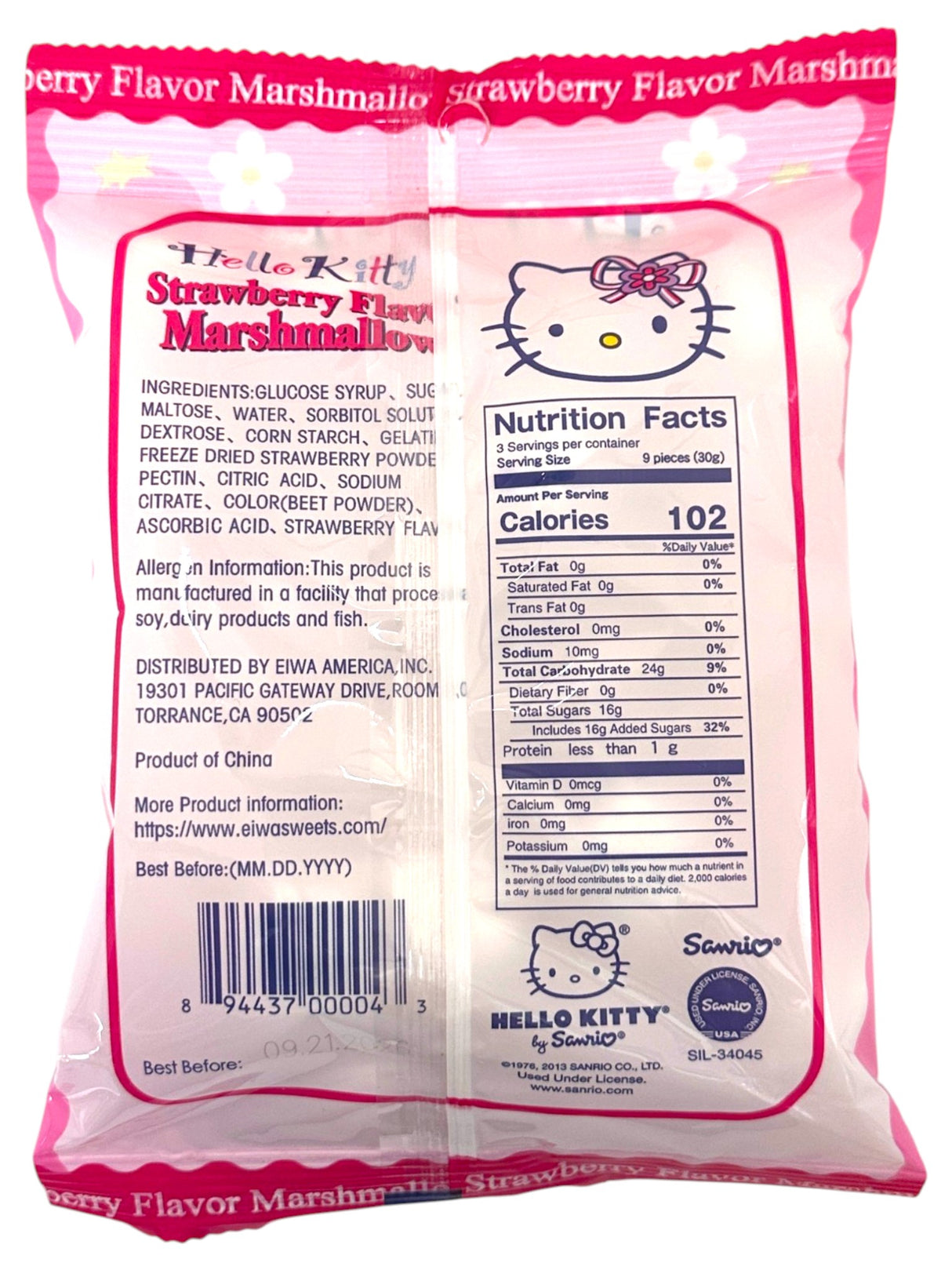 EIWA HELLO KITTY MARSHMALLOW - STRAWBERRY (3.1oz)