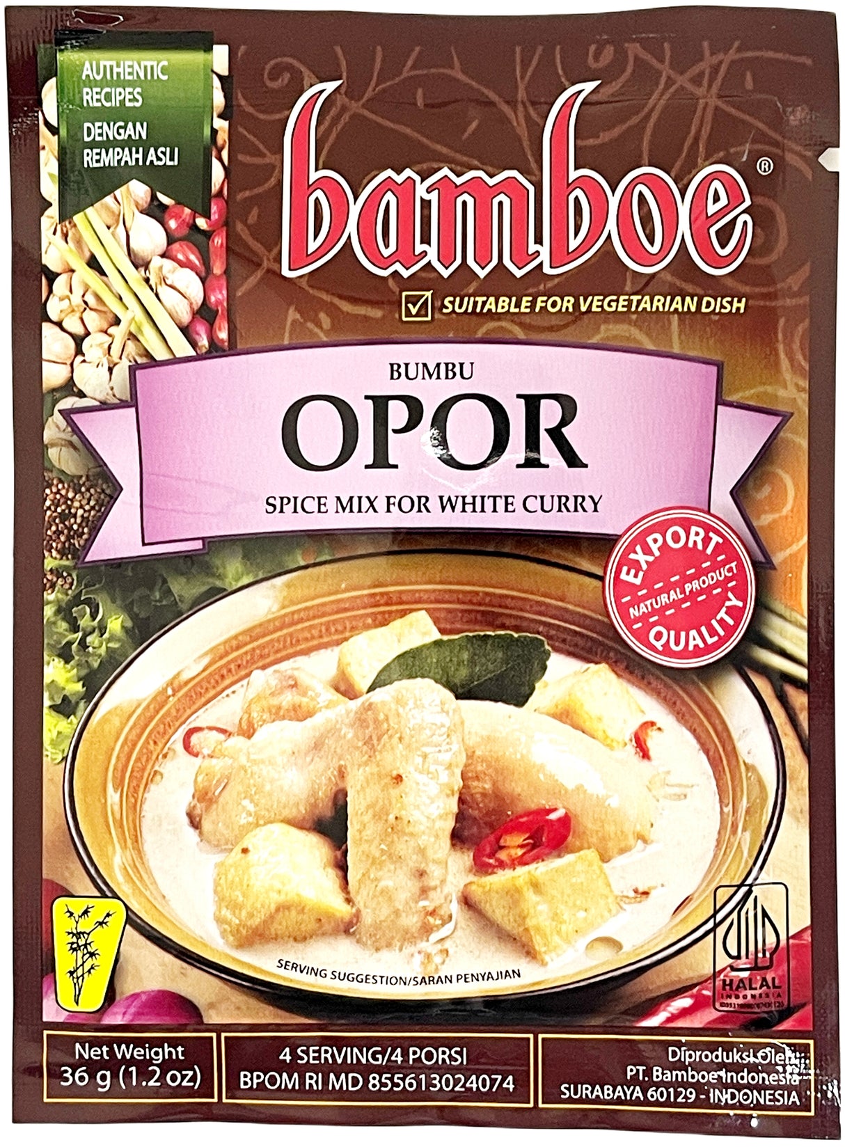 BAMBOE SPICE MIX - OPOR WHITE CURRY (1.2oz)