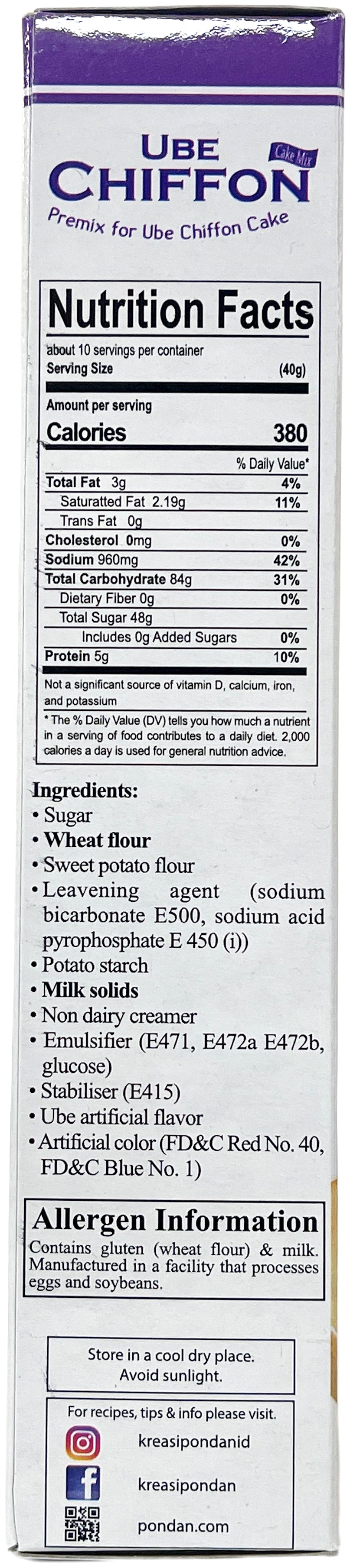 PONDAN UBE CHIFFON CAKE MIX (14.1oz)