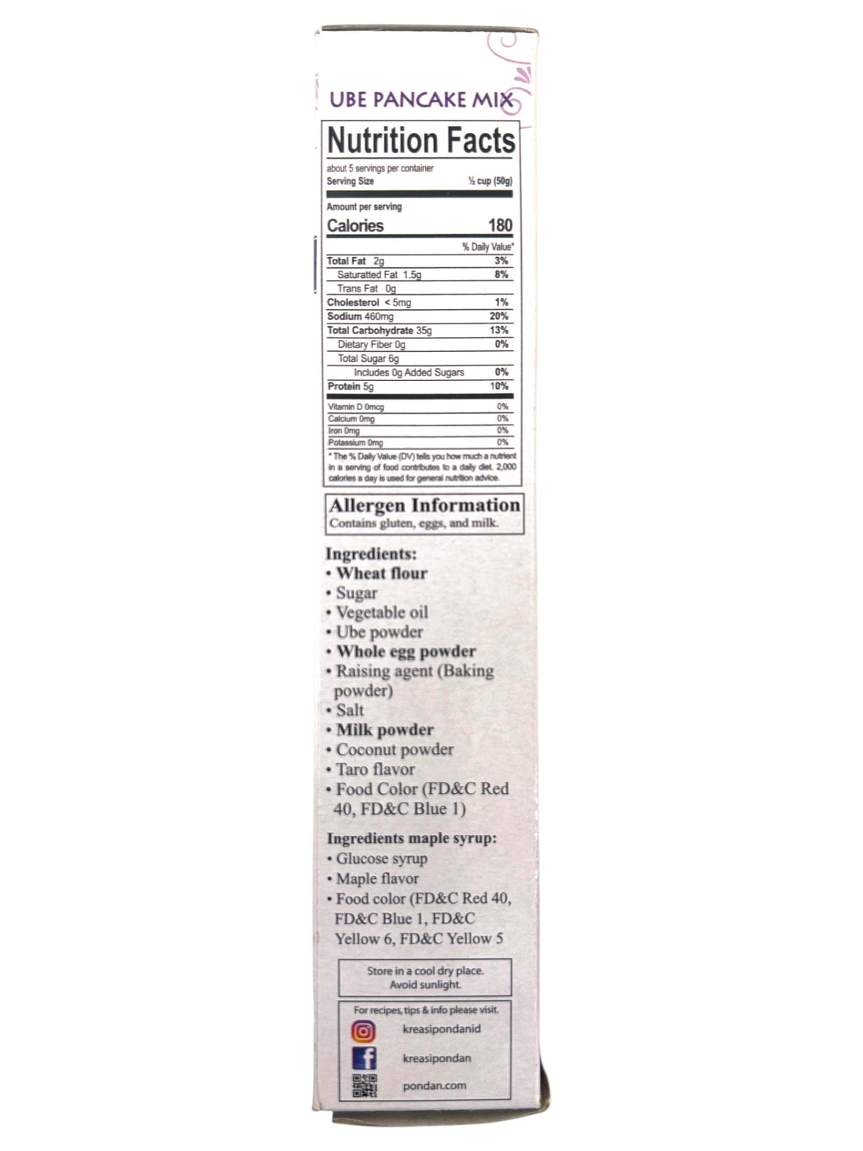 PONDAN UBE PANCAKE MIX (8.8oz)