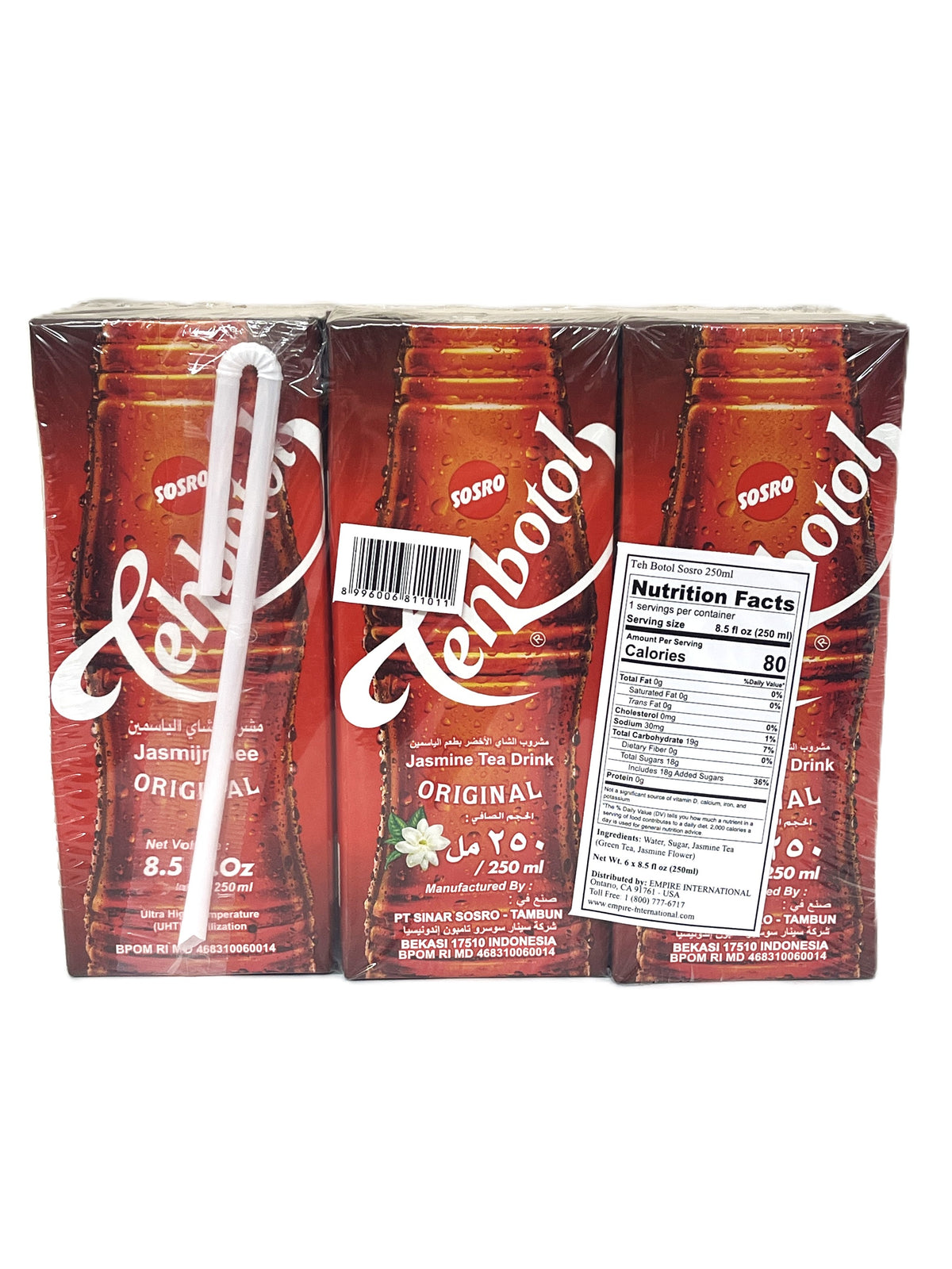 TEHBOTOL JASMINE TEA DRINK 6PK