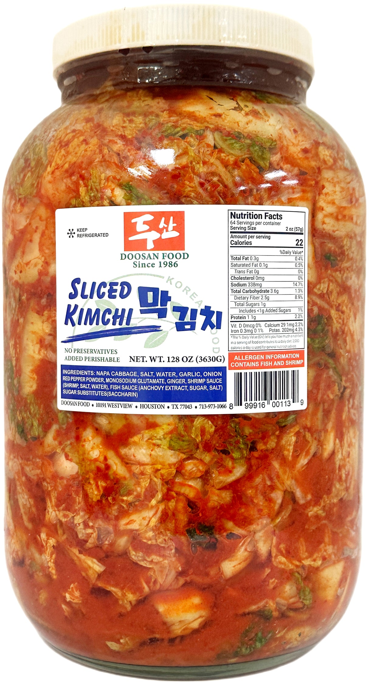 DOOSAN FOOD SLICED KIMCHI (8lb)