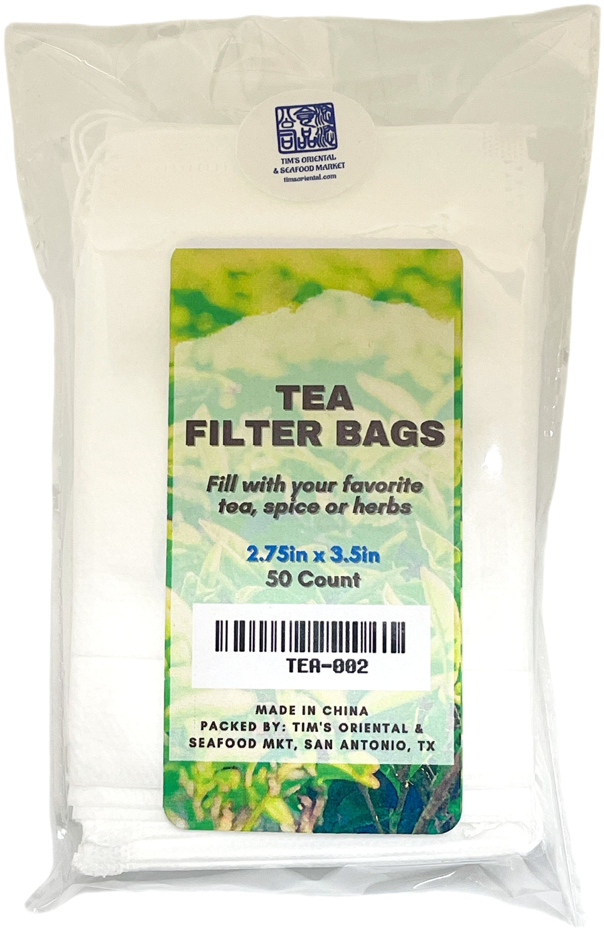 TEA FILTER BAGS 50PK - 2.75x3.5"