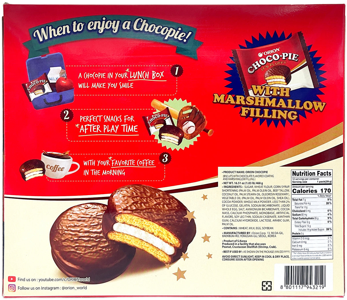 ORION CHOCO PIE 12PK - ORIGINAL