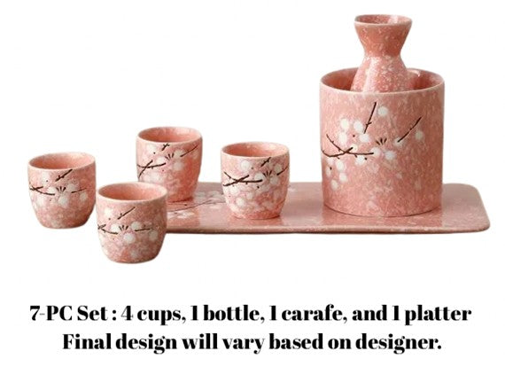 7PC CERAMIC SAKE WARMING SET